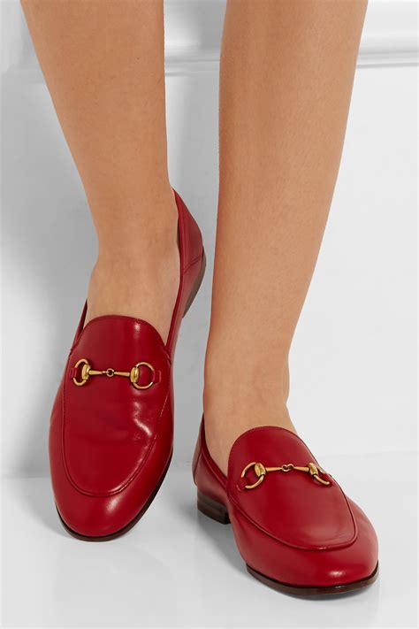 red gucci loafers women